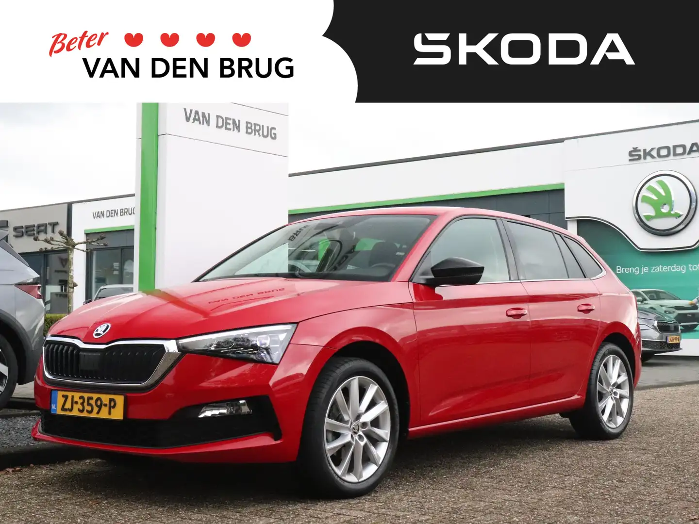 Skoda Scala 1.0 TSI 115pk First Edition | Trekhaak | Cruise co Rood - 1