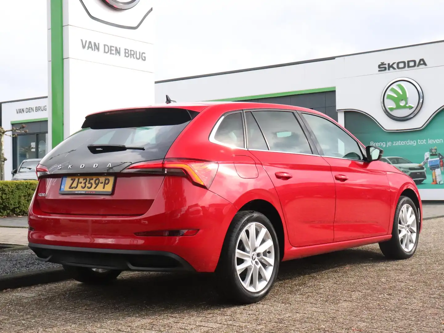 Skoda Scala 1.0 TSI 115pk First Edition | Trekhaak | Cruise co Rood - 2