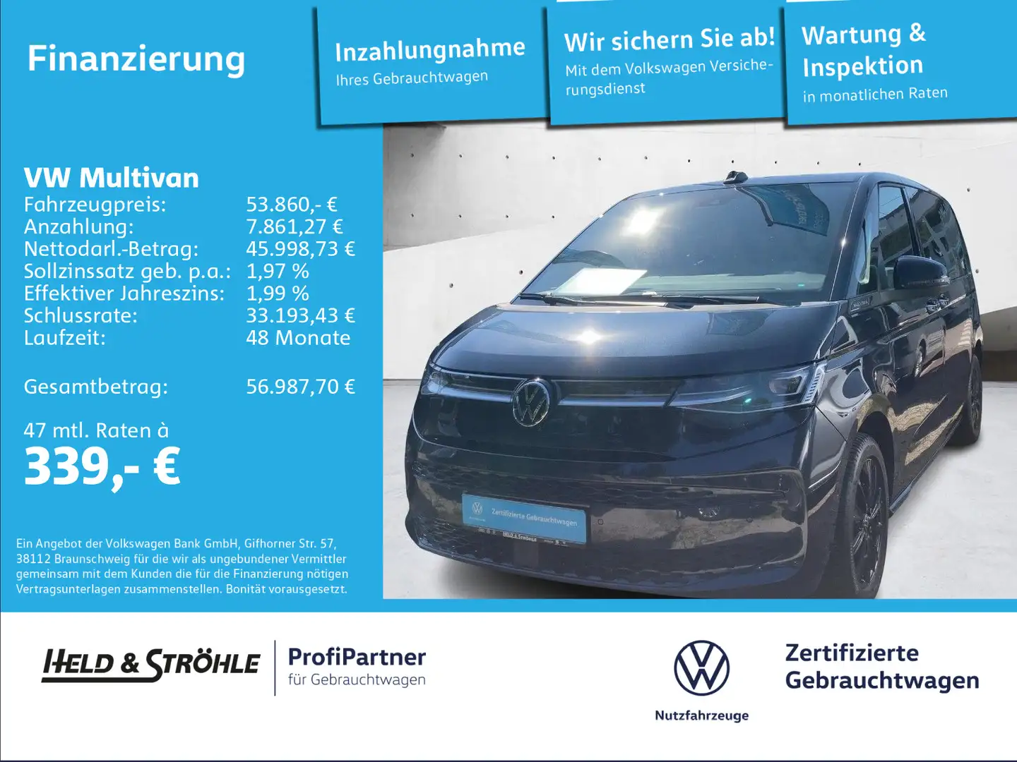 Volkswagen T7 Multivan T7 Multivan Style 2.0 TDI DSG AHK MATRIX NAV KAM Blu/Azzurro - 1