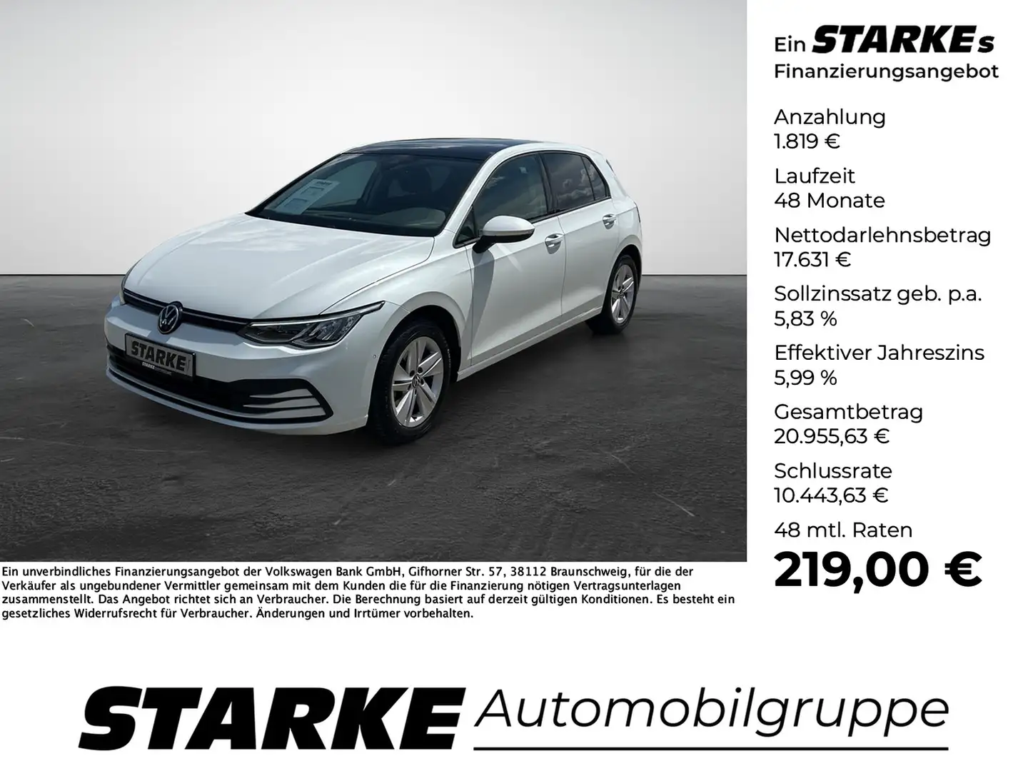 Volkswagen Golf 1.5 TSI Life Bianco - 1