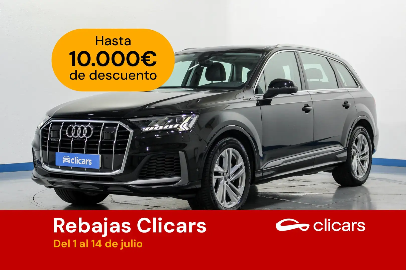 Audi Q7 50 TDI S line quattro Noir - 1