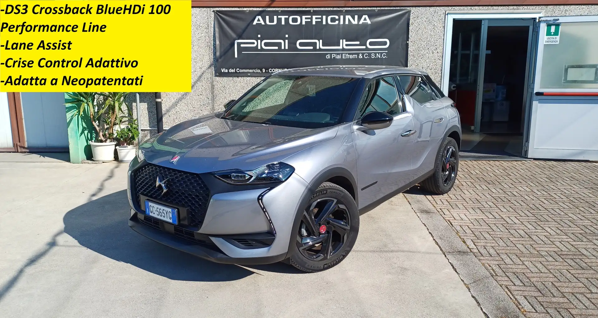 DS Automobiles DS 3 Crossback 1.5 bluehdi Performance Line 100cv my19 Gris - 1