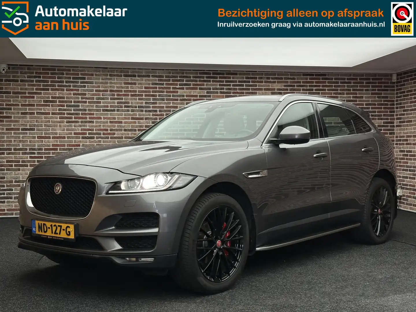 Jaguar F-Pace 2.0 Portfolio AWD 20d | Dak| Xenon| Leer| NL auto| Grijs - 1
