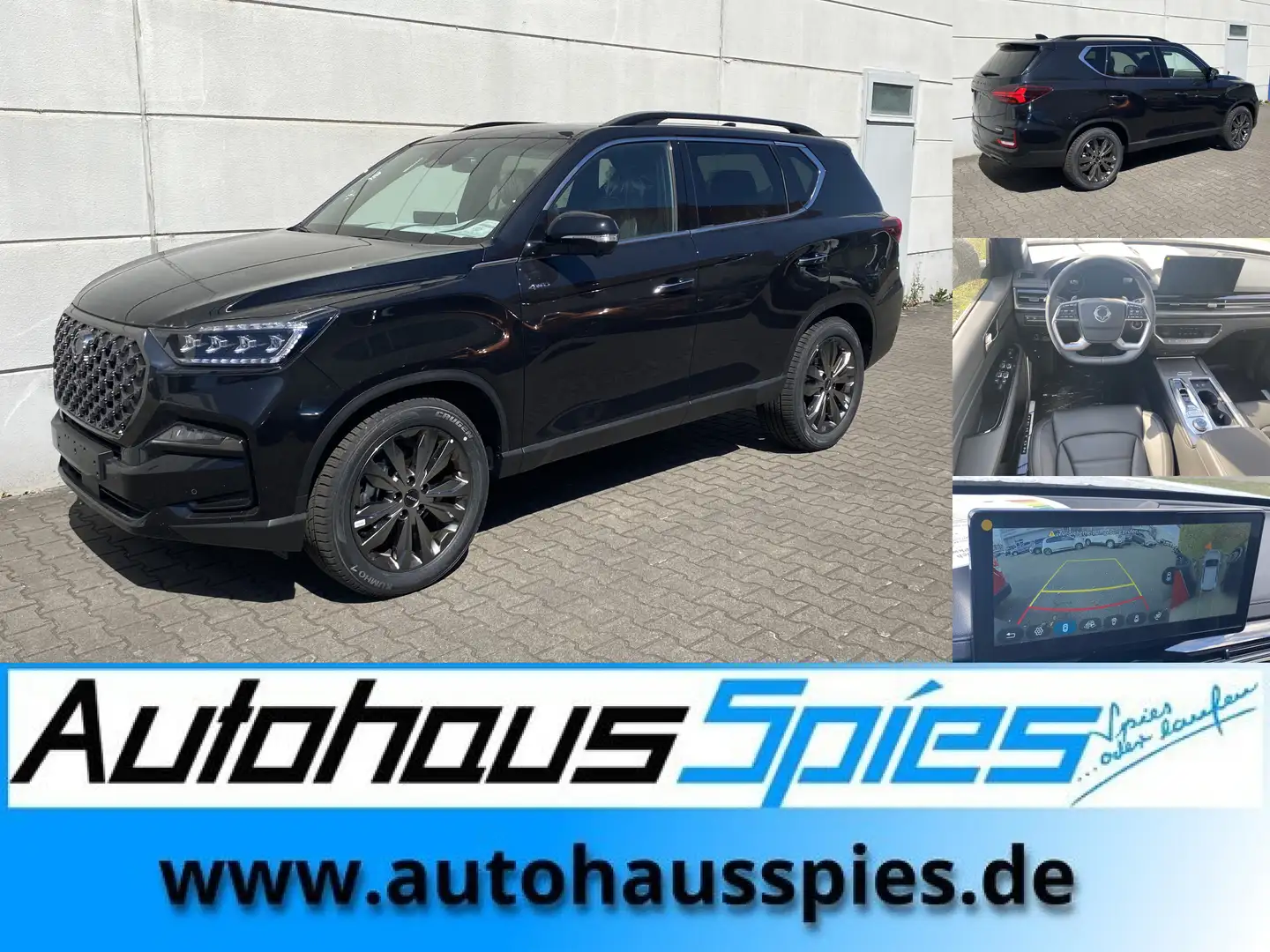 SsangYong Rexton 2.2 E-XDI 4WD 8AT MY25  Black 3.5t AHL GSD ACC 360 Noir - 1