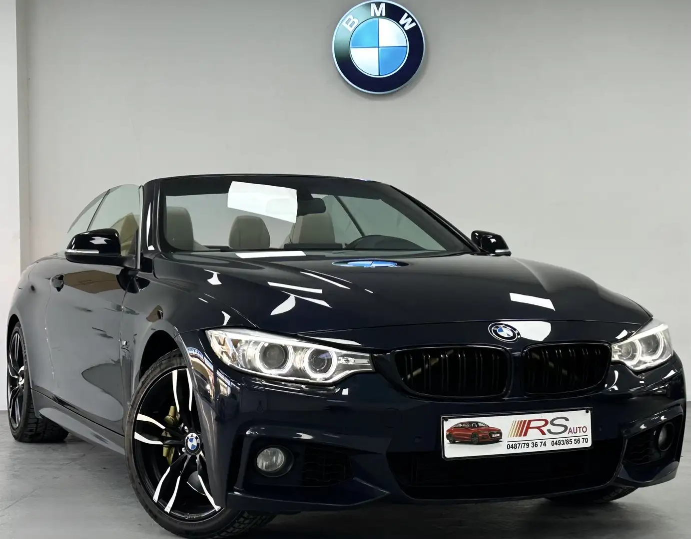 BMW 420 CABRIOLET- PACK M-AUTOMATIQUE-GARANTIE 12MOIS-FULL Bleu - 2