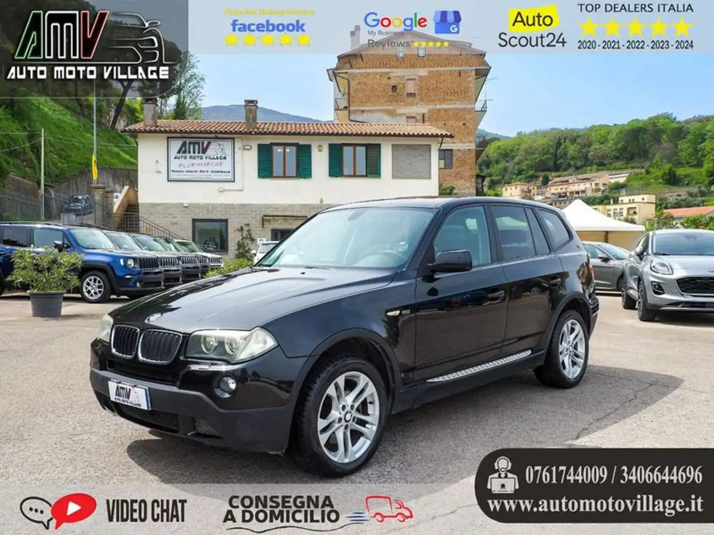BMW X3 2.0d 177 Cv ATM-TETTO-LED-PELLE-CERCHI "18-CRUISE Negro - 1