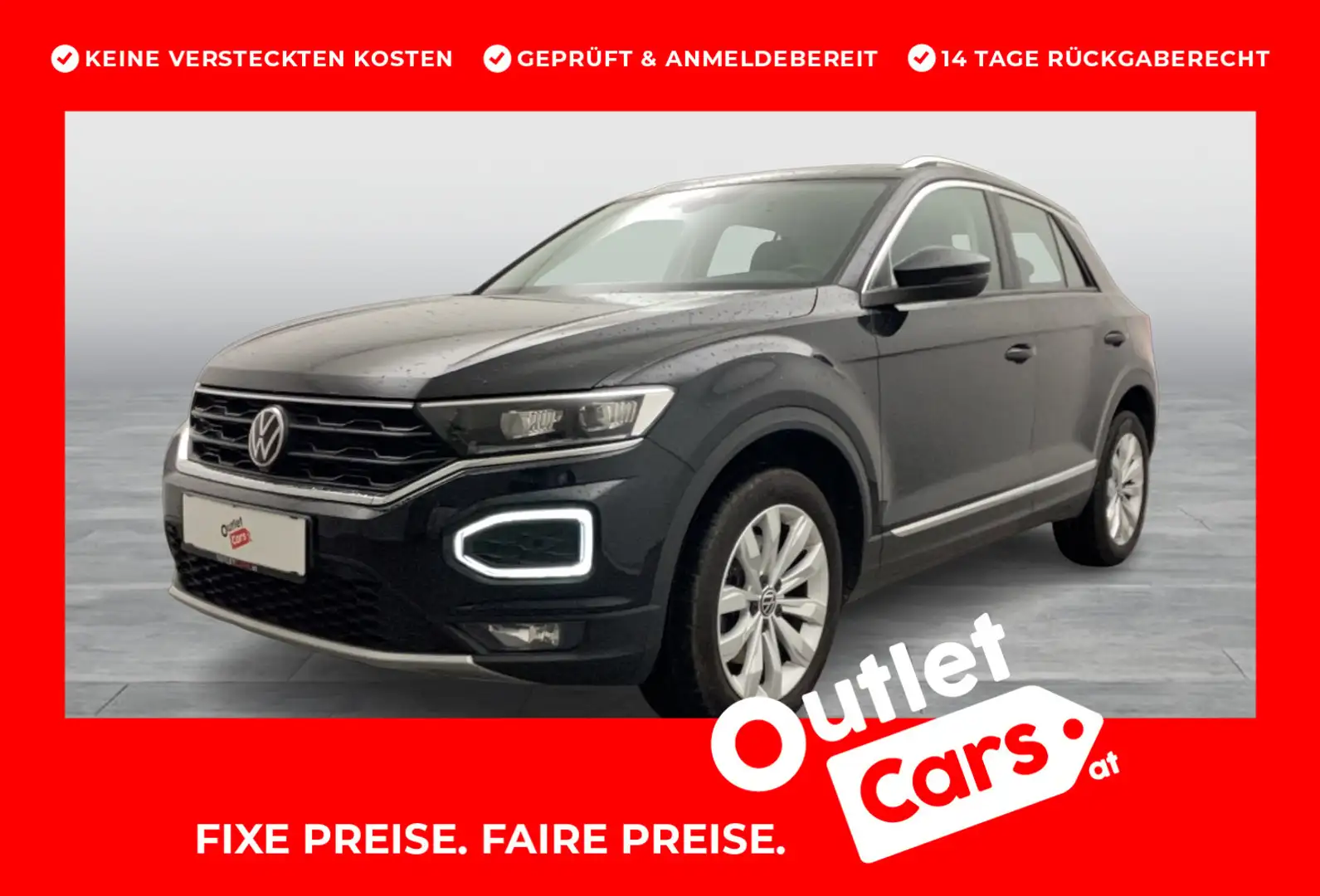 Volkswagen T-Roc Sport TDI DSG Schwarz - 1