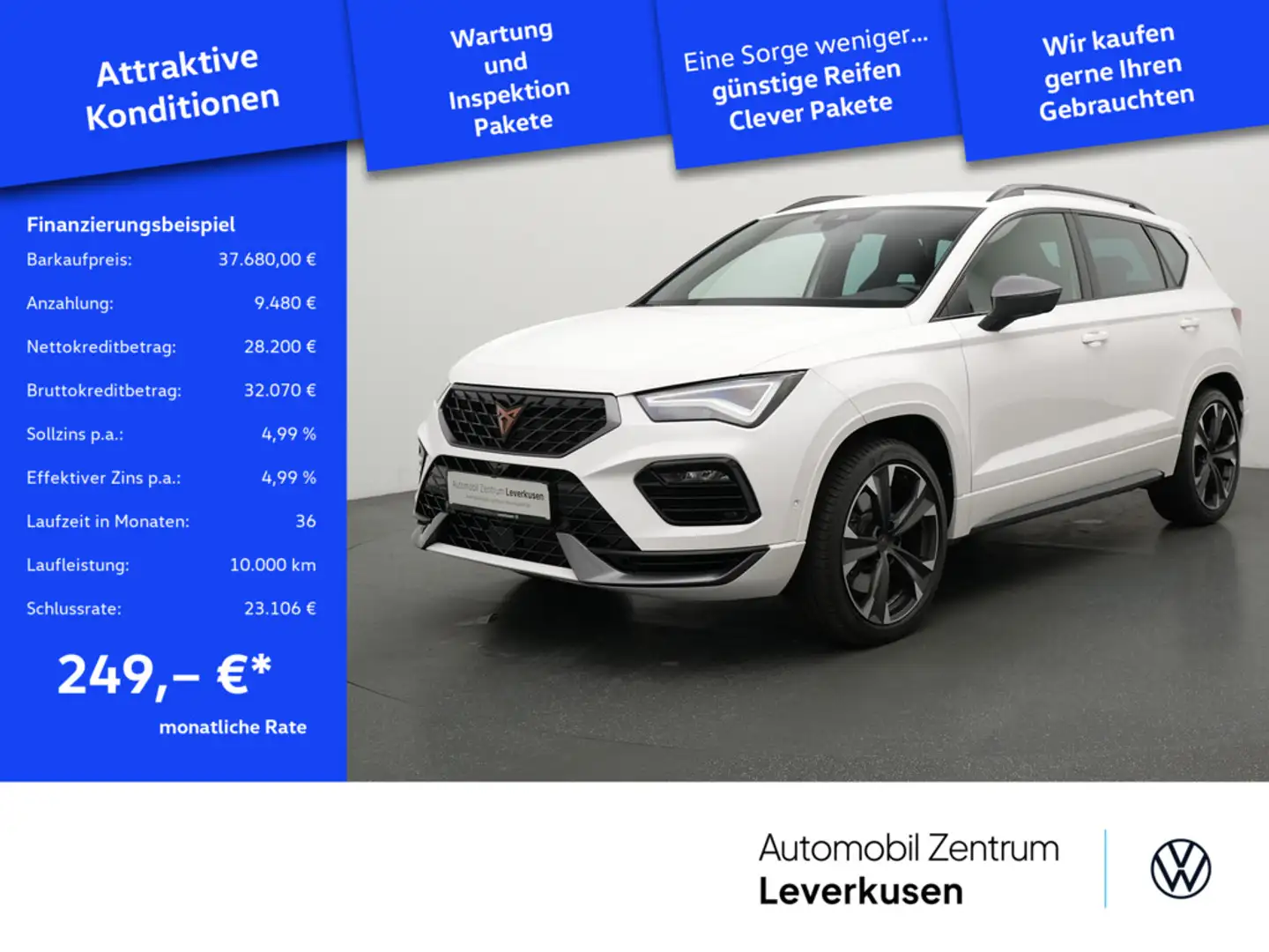 CUPRA Ateca VZ NAVI VIRT KAM 360° DCC LED CARPLAY P Weiß - 1