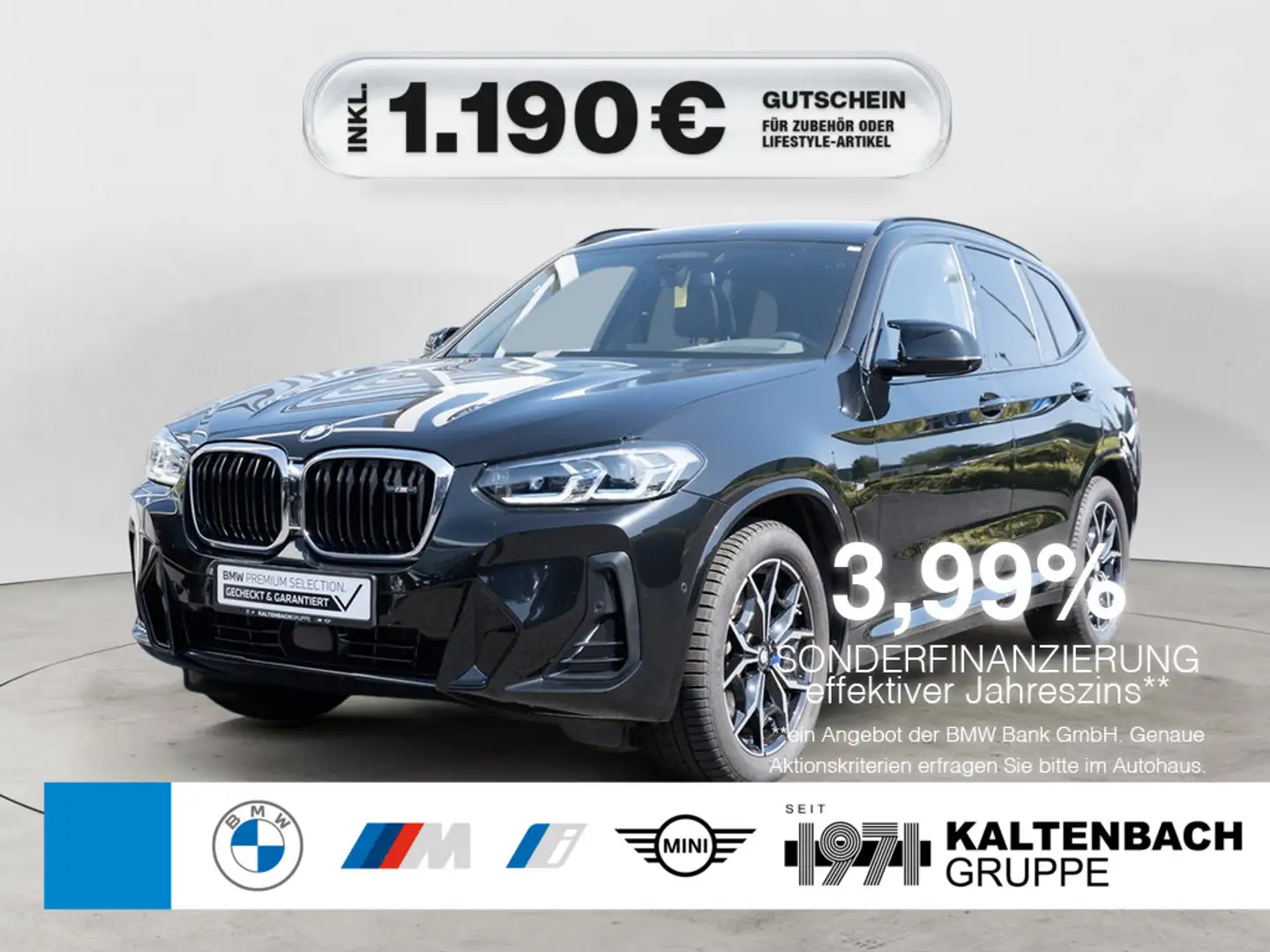BMW X3 M 40d PANO STANDHZ AHK 360° LASER HUD NAVI Schwarz - 1