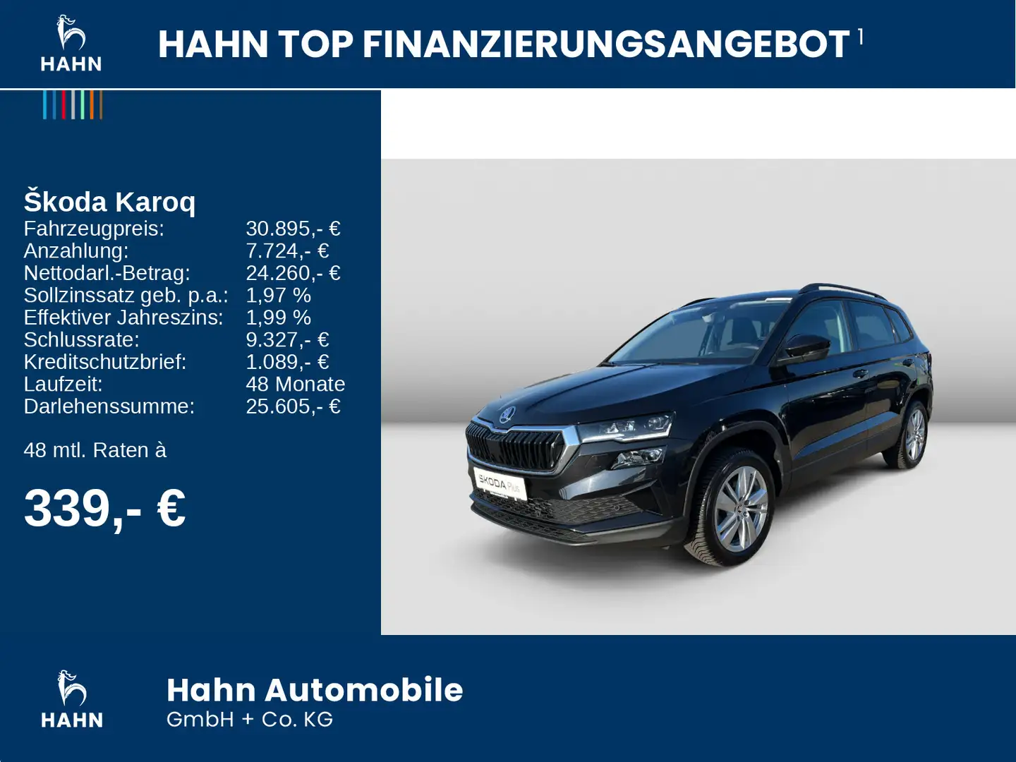 Skoda Karoq Selection 1.5TSI DSG AHK Kamera Matrix ACC Schwarz - 2