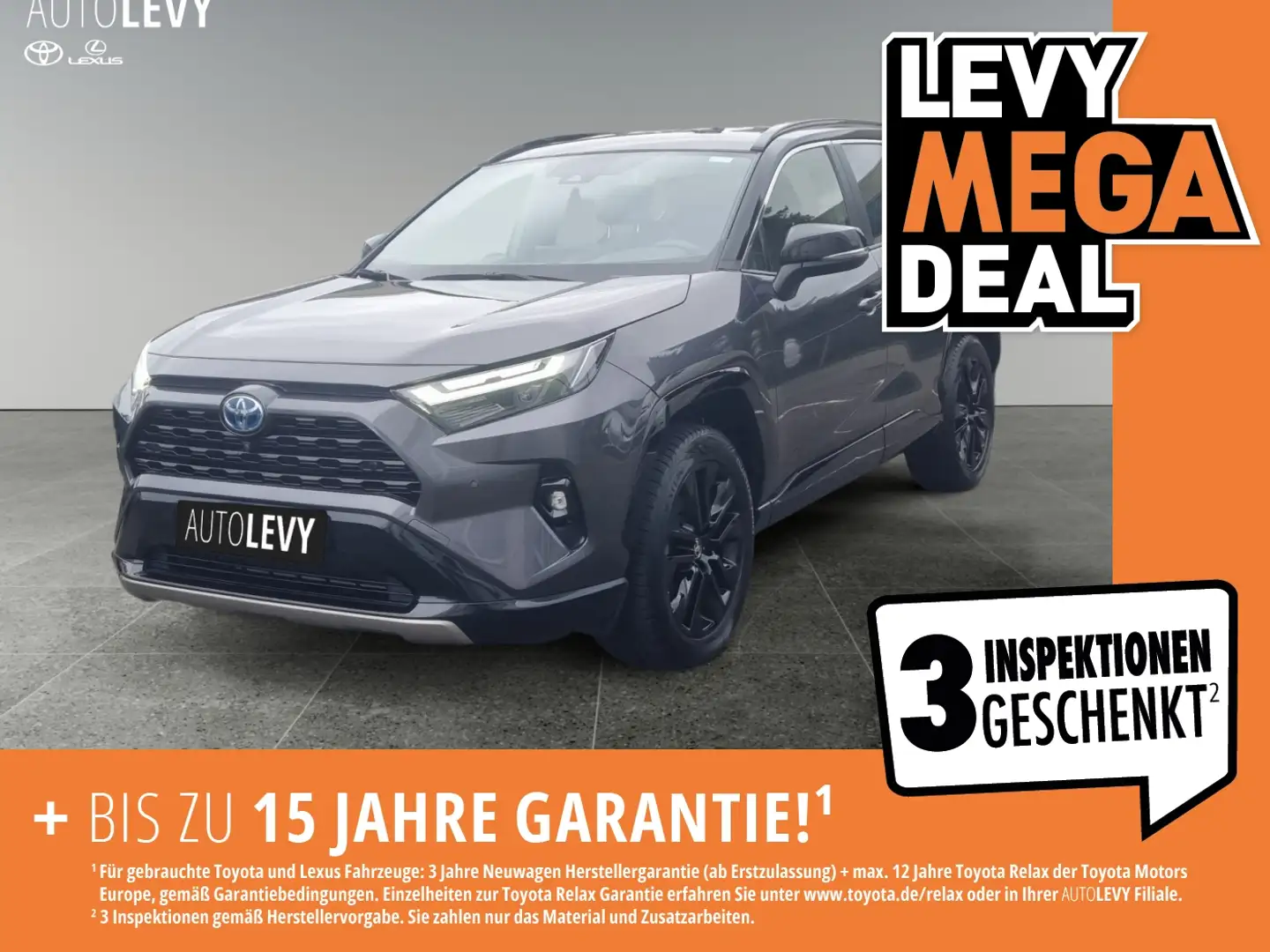 Toyota RAV 4 RAV4 2.5 Hybrid +Leder+Sitzheizung+Navi+CarPlay+ Grau - 1