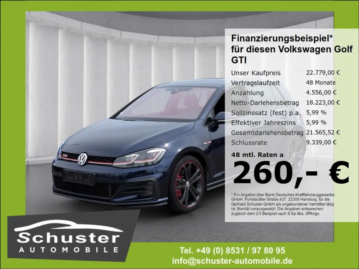 Volkswagen Golf GTI VII Perfor. 2.0TSI*Dynaudio Keyless DCC Blau - 1