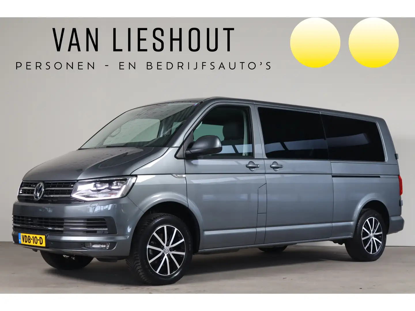 Volkswagen T6 Transporter 2.0 TDI L2H1 DC Highline BPM VRIJ!! Led verlichtin Grijs - 1