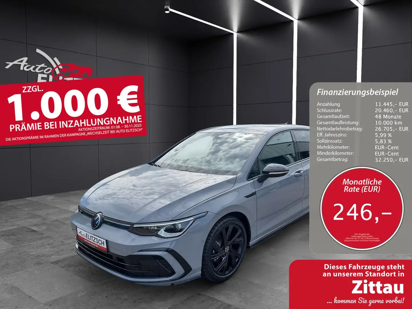 Volkswagen Golf VIII R-Line eTSI LED RFK Sound AID SH LM Grau - 1