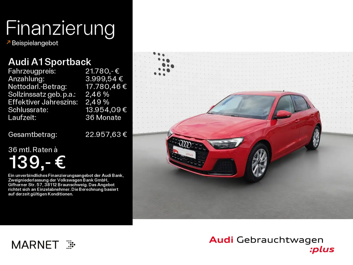 Audi A1 Advanced 25 TFSI*Navi*LED*Alu*PDC*V Rot - 1