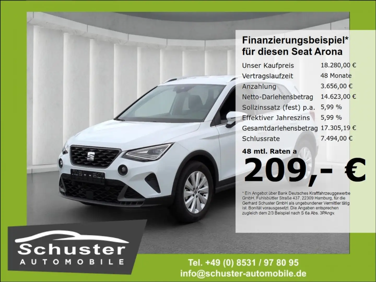 SEAT Arona FR 1.0TSI*Voll-LED ACC R-Kam digCockp Navi Weiß - 1