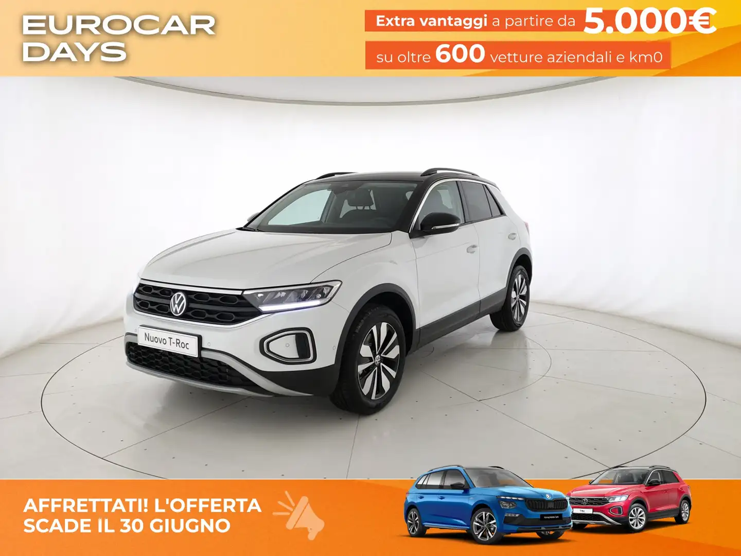 Volkswagen T-Roc 2.0 tdi edition plus 150cv dsg Bianco - 1