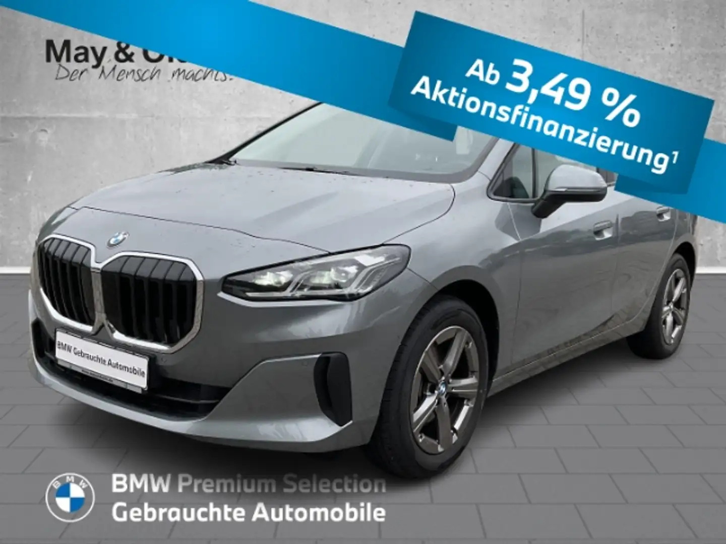 BMW 218 Active Tourer i 17'' AHK Navi LED RFK PDC Grau - 1