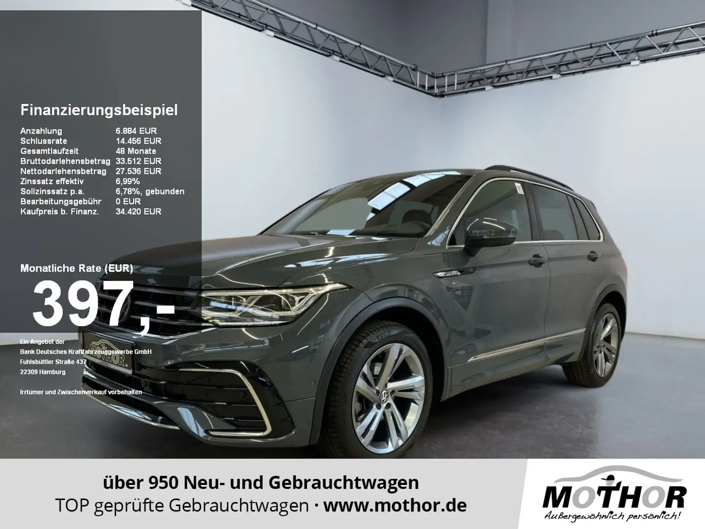 Volkswagen Tiguan R-Line 1.5 TSI DSG Rückfahrkamera SHZ Grau - 1