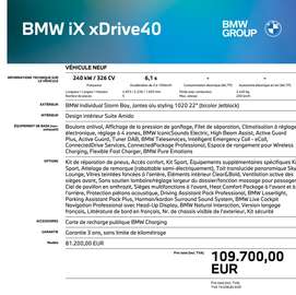 TVA déductible ! Soh 95% Série spéciale iX 76.6 kWh xDrive40 full options