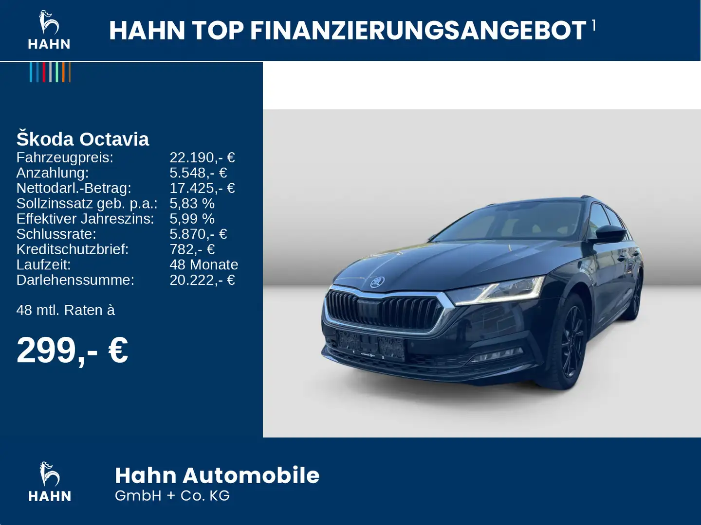 Skoda Octavia Combi Clever 2.0TDI DSG AHK CAM LED Navi Schwarz - 2