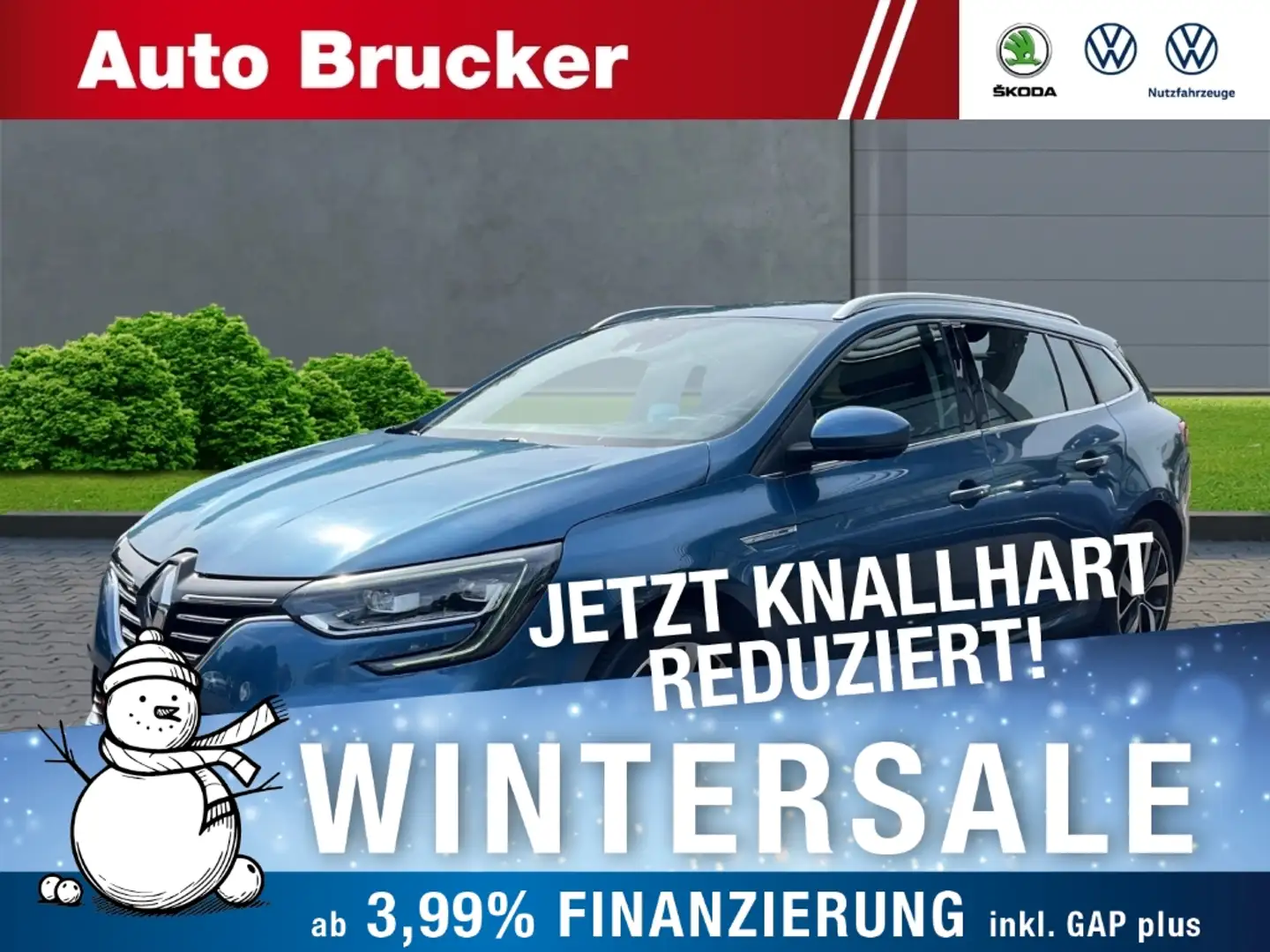 Renault Megane IV Grandtour BOSE-Edition+RFK+Navi+SHZ+2-Zonen-Kli Blau - 1