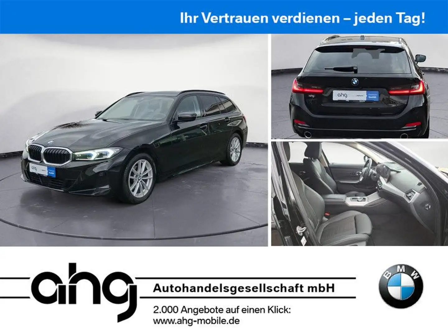 BMW 318 d Touring Aut. Innovationsp. Klimaaut. Schwarz - 1