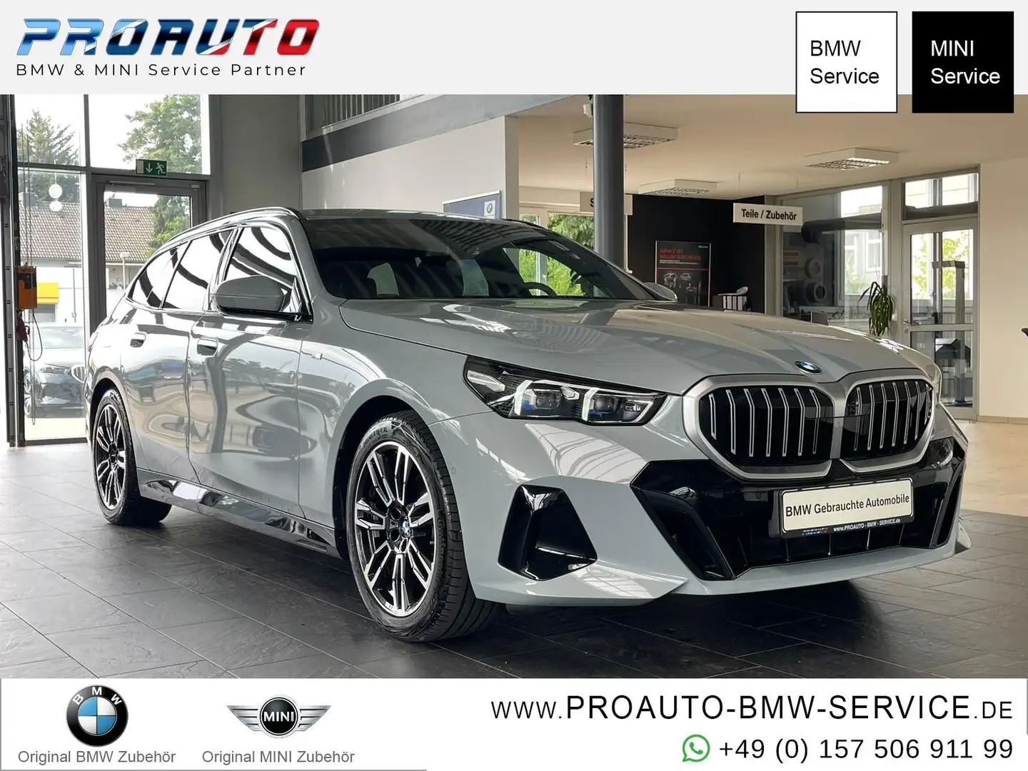 BMW 520 d xDrive Tour. M Sport A-LED/AHK/360°/HUD/HK/19° Gris - 1