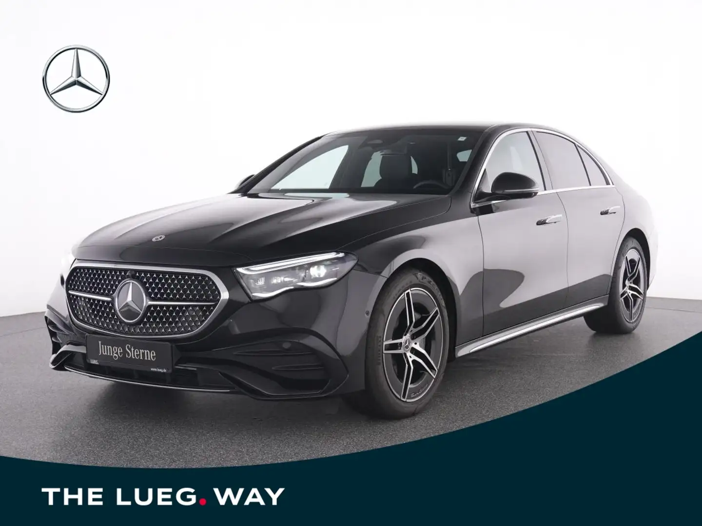 Mercedes-Benz E 200 AMG+MBUX+DLight+KeylGo+Memory+Amb+EDW+360° Schwarz - 1