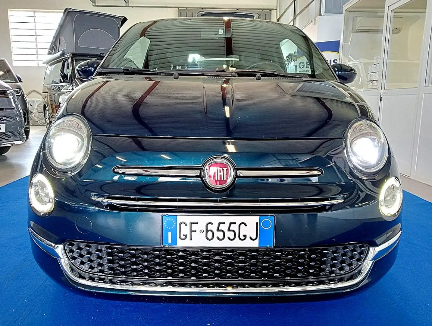 Fiat 500 1.0 HYBRID DOLCEVITA PELLE TOTALE TETTO FULL Blauw - 2