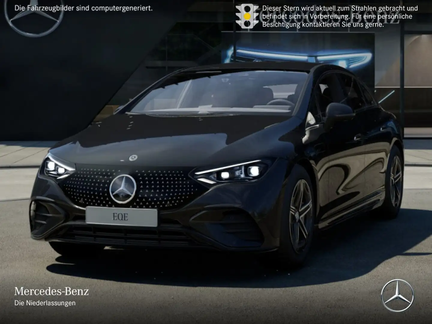 Mercedes-Benz EQE 350 4Matic AMG Fahrass WideScreen 360° Distr+ Schwarz - 2