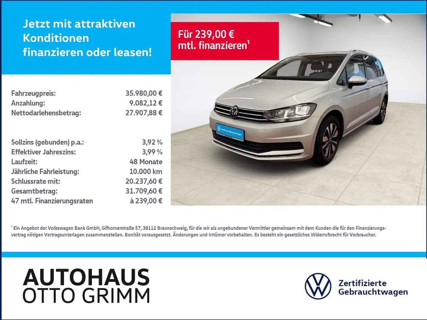 Volkswagen Touran 2.0 TDI Move DSG 7-Sitzer Navi Plateado - 1