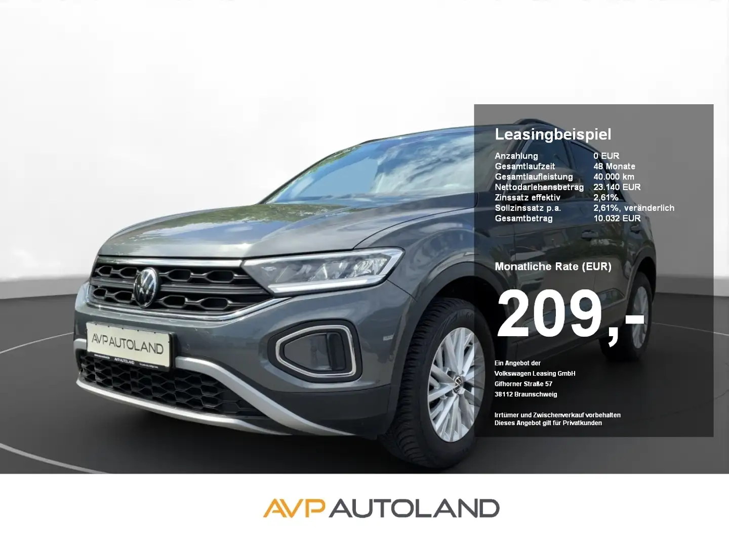 Volkswagen T-Roc 1.0 TSI Life | NAVI | PDC | LED | SITZH. | Grau - 1