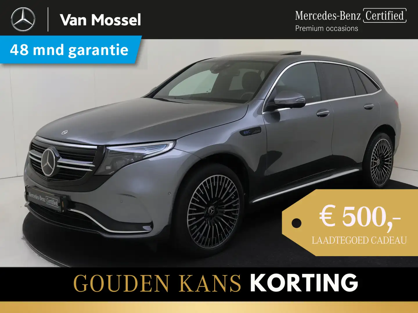 Mercedes-Benz EQC 400 4MATIC AMG Line 80 kWh Schuif-kanteldak / Memory S Grijs - 1