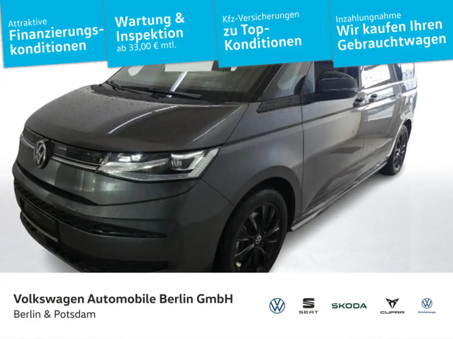 Volkswagen T7 Multivan T7 Multivan 2.0 TDI DSG Edit Navi Stdhz Leder 7S Grau - 1