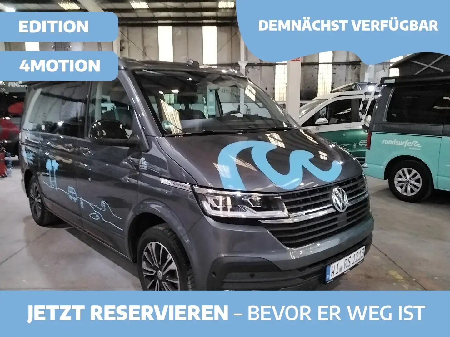 Volkswagen T6.1 California Beach EDITION 4Motion, Markise, Aufst.D, Sthz Gris - 1