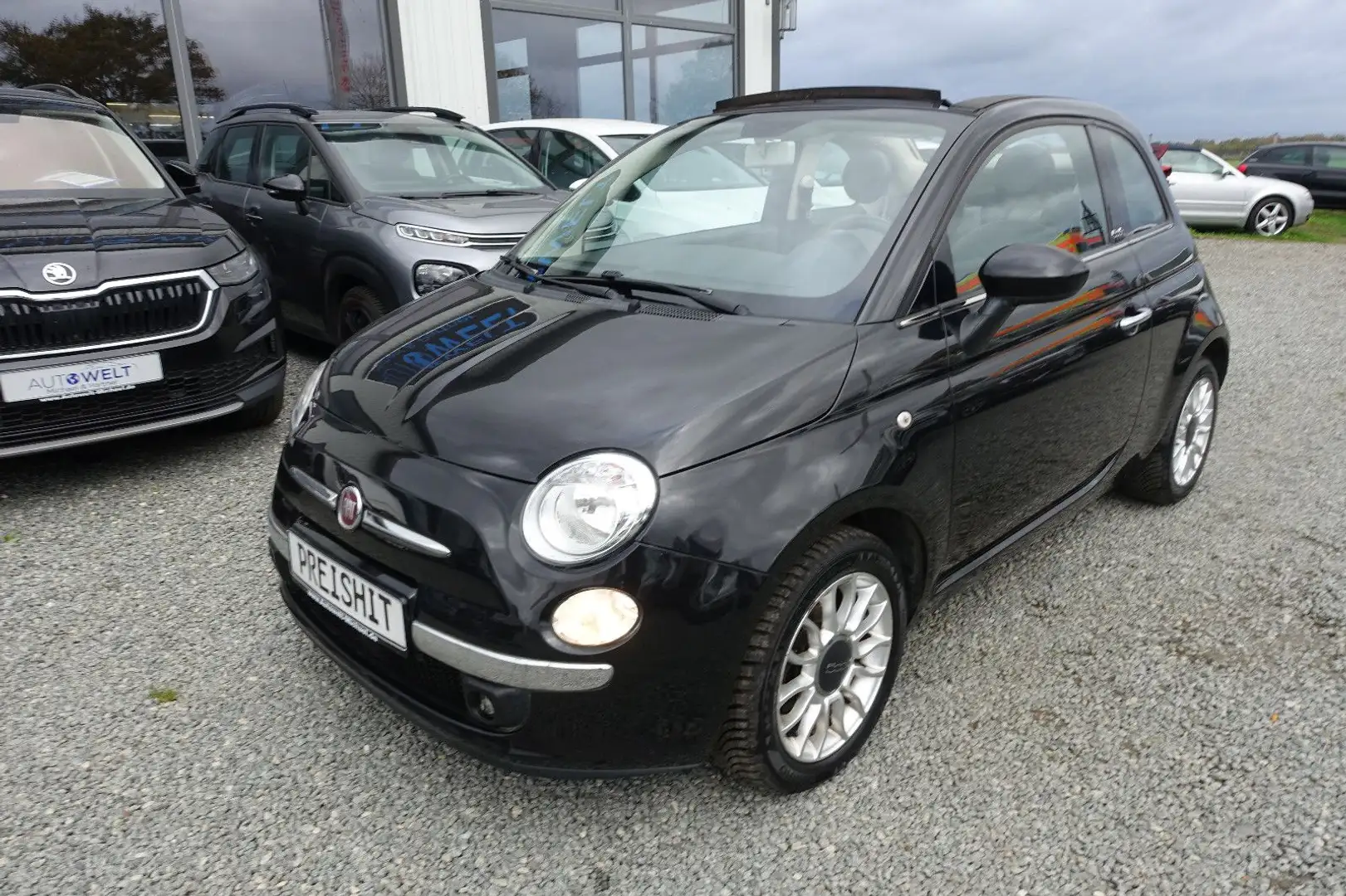 Fiat 500C 1.2 KLIMA el.Faltdach Insp+Zahnr+TÜVNeu Gjr Schwarz - 2