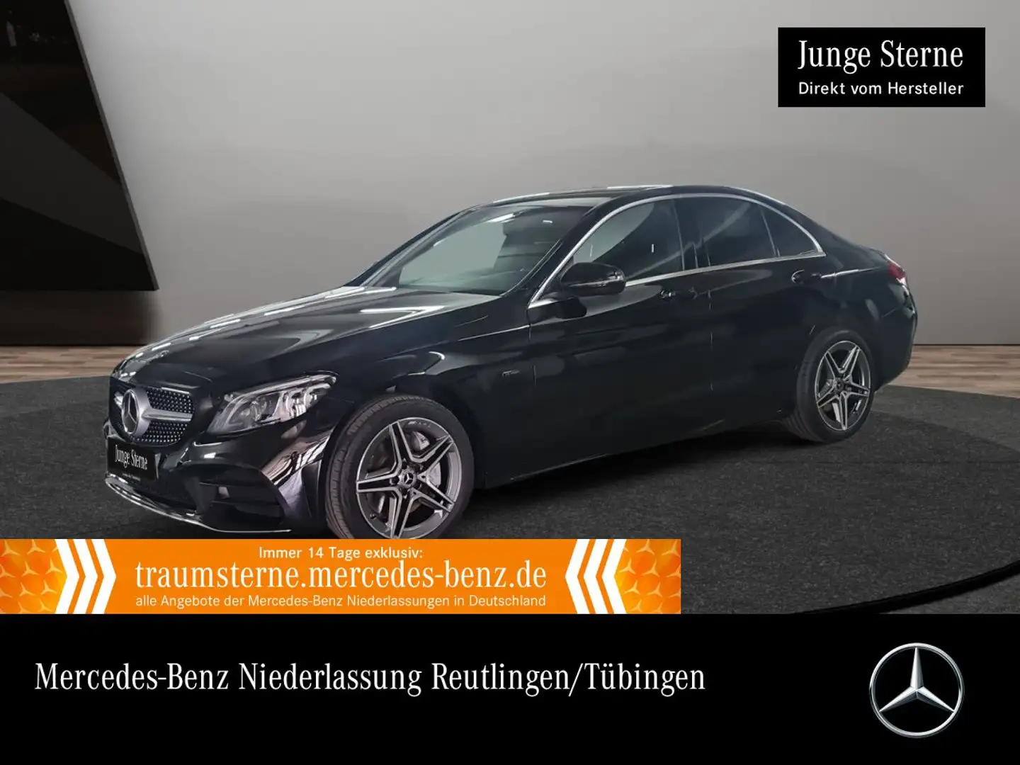 Mercedes-Benz C 300 e 4M AMG+MULTIBEAM+FAHRASS+KAMERA+HUD+9G Zwart - 1