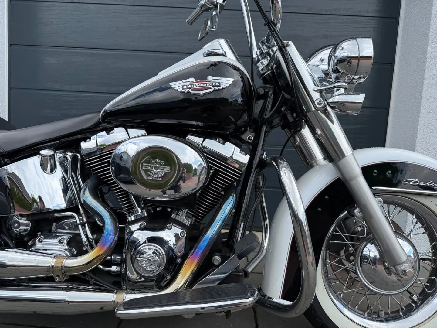 Harley-Davidson FLSTNI Heritage Softail Deluxe | Klappenauspuff Blanco - 2