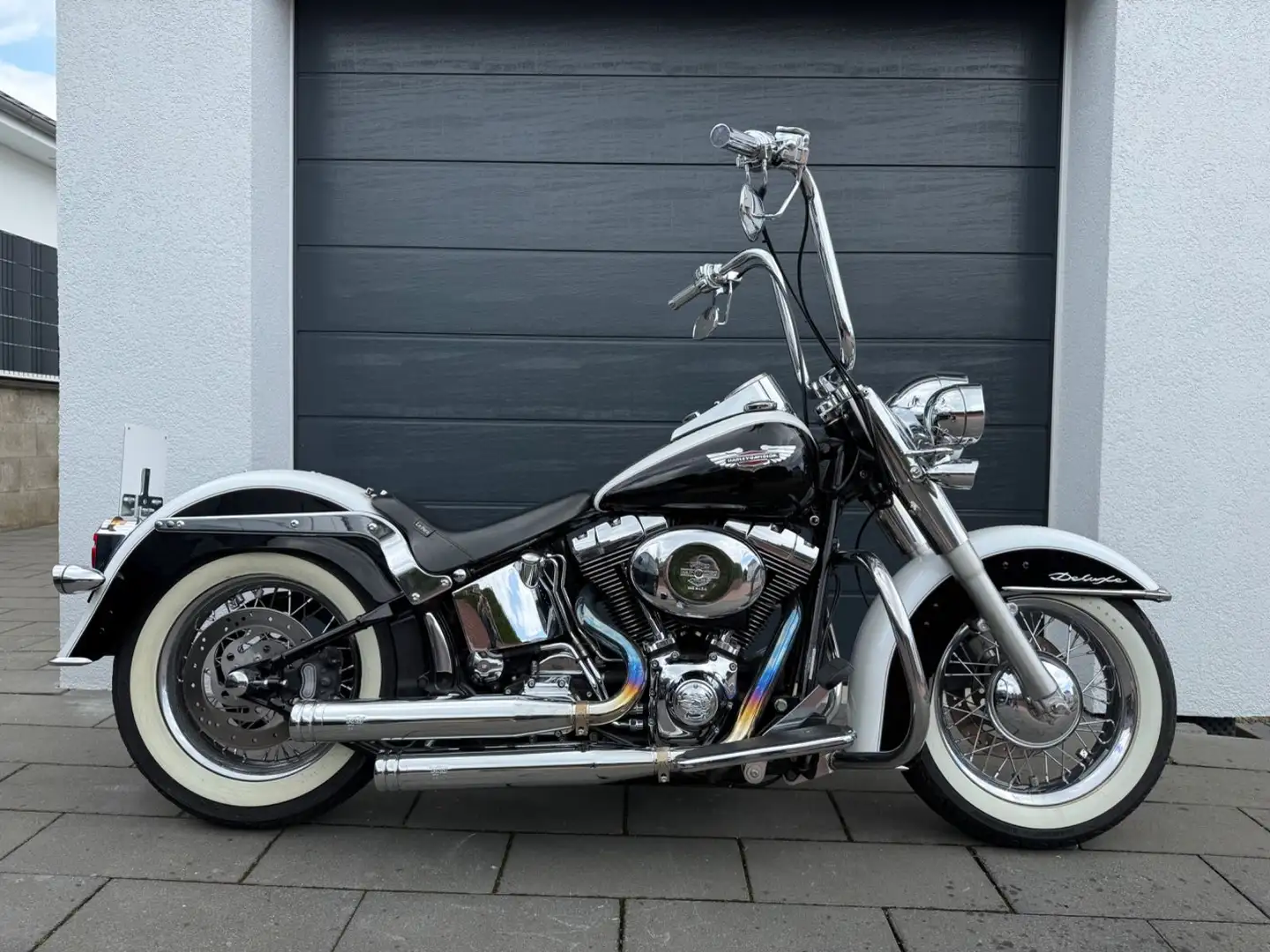 Harley-Davidson FLSTNI Heritage Softail Deluxe | Klappenauspuff Blanco - 1
