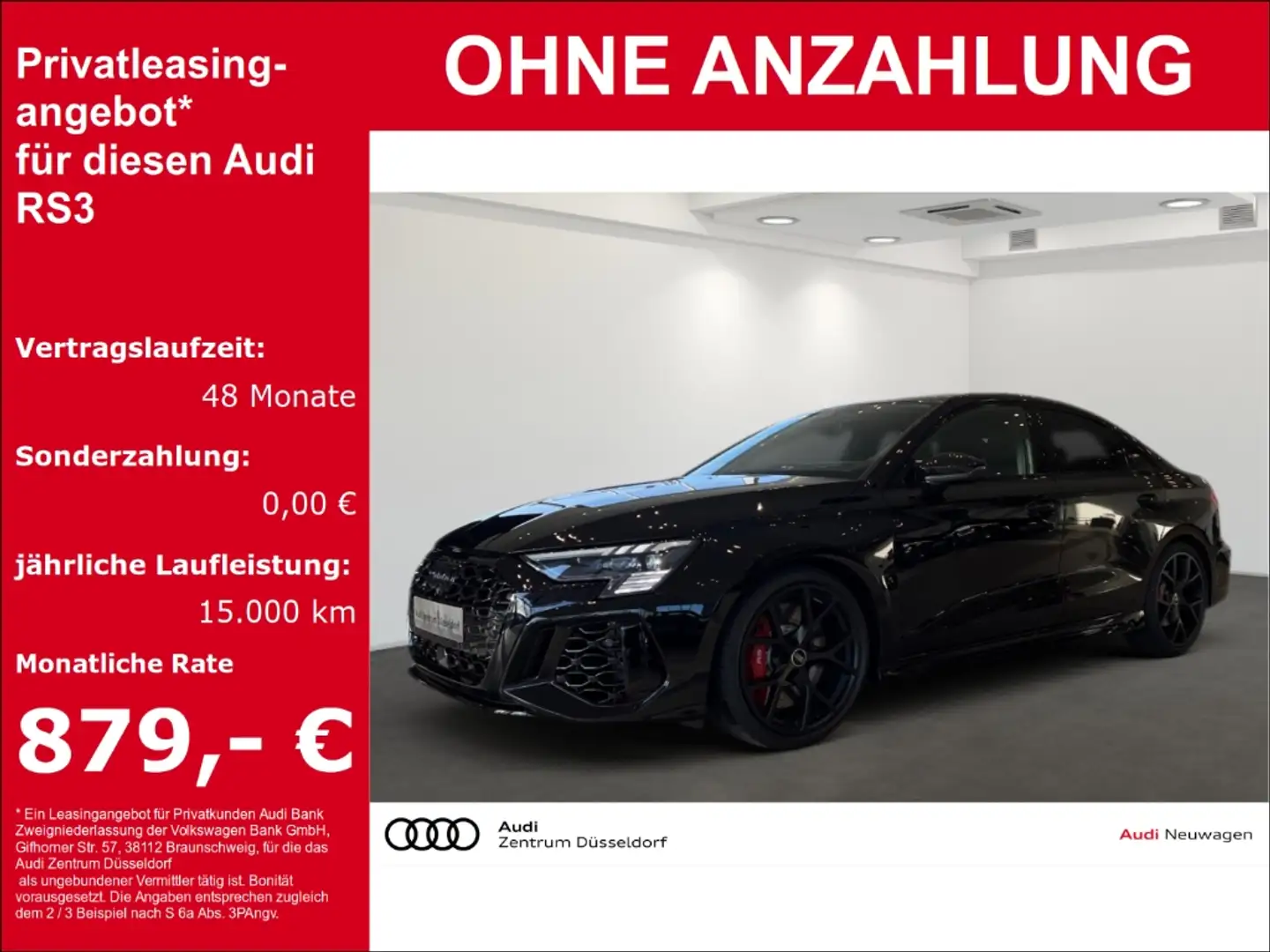 Audi RS3 LIMOUSINE RS DESIGNPAKET PLUS 1-2-4-5-3 Schwarz - 1