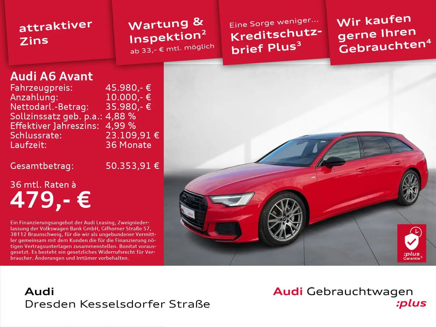 Audi A6 50 TDI Q. AHZV Kamera LED Navi Rot - 1
