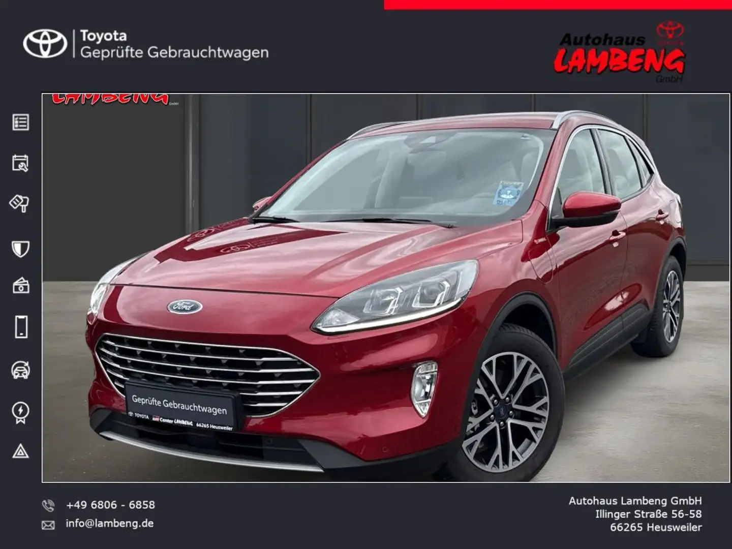 Ford Kuga 2.5 Duratec PHEV TITANIUM Rot - 1