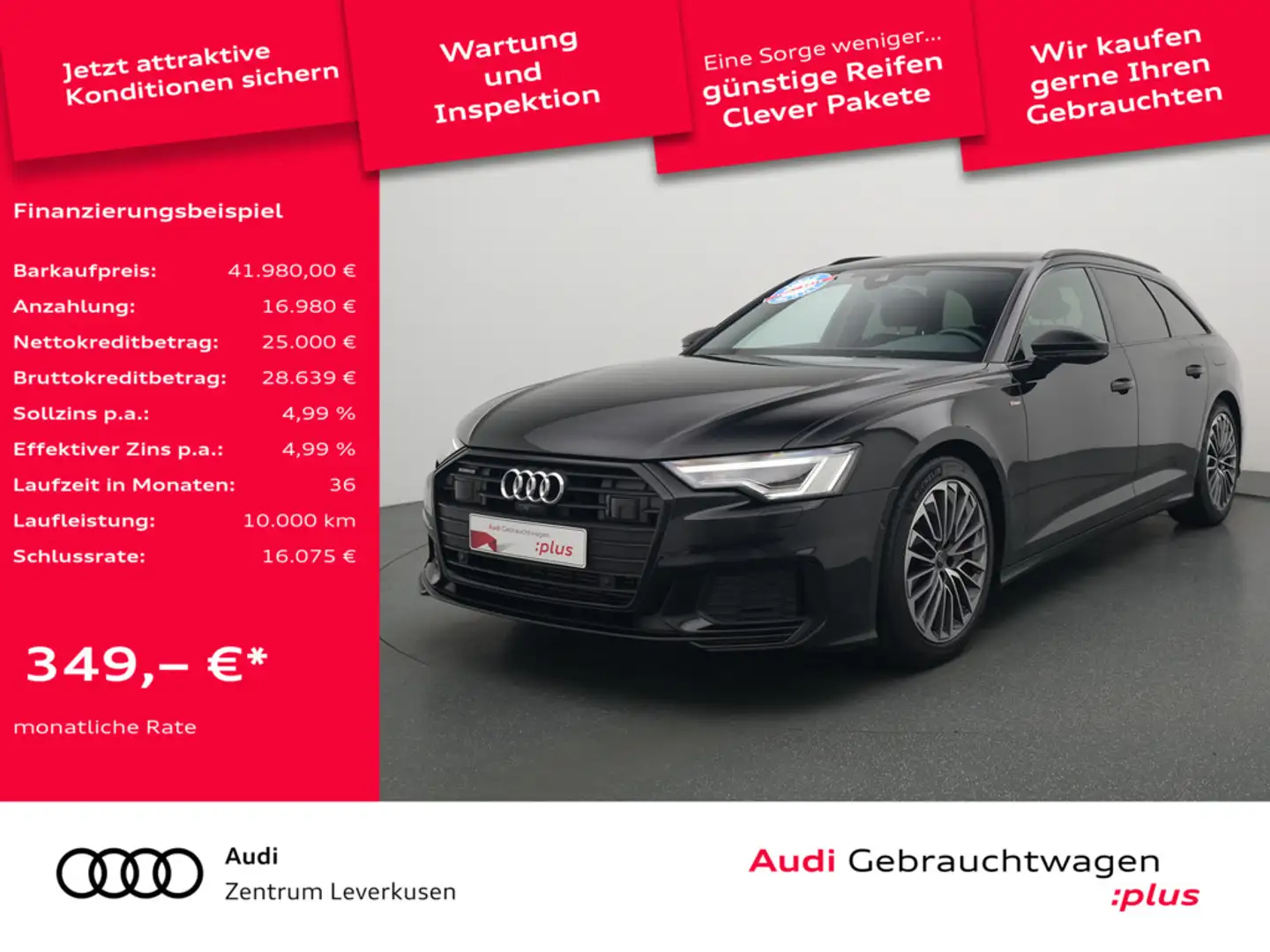 Audi A6 Avant quattro S LINE VIRT LEDER MEMORY Schwarz - 1