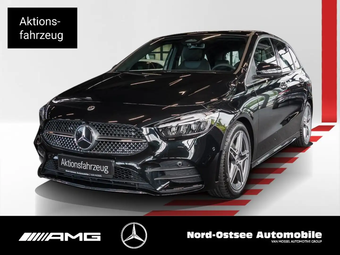 Mercedes-Benz B 200 AMG PANO AHK DISTRONIC KEYLESS 360° Zwart - 1