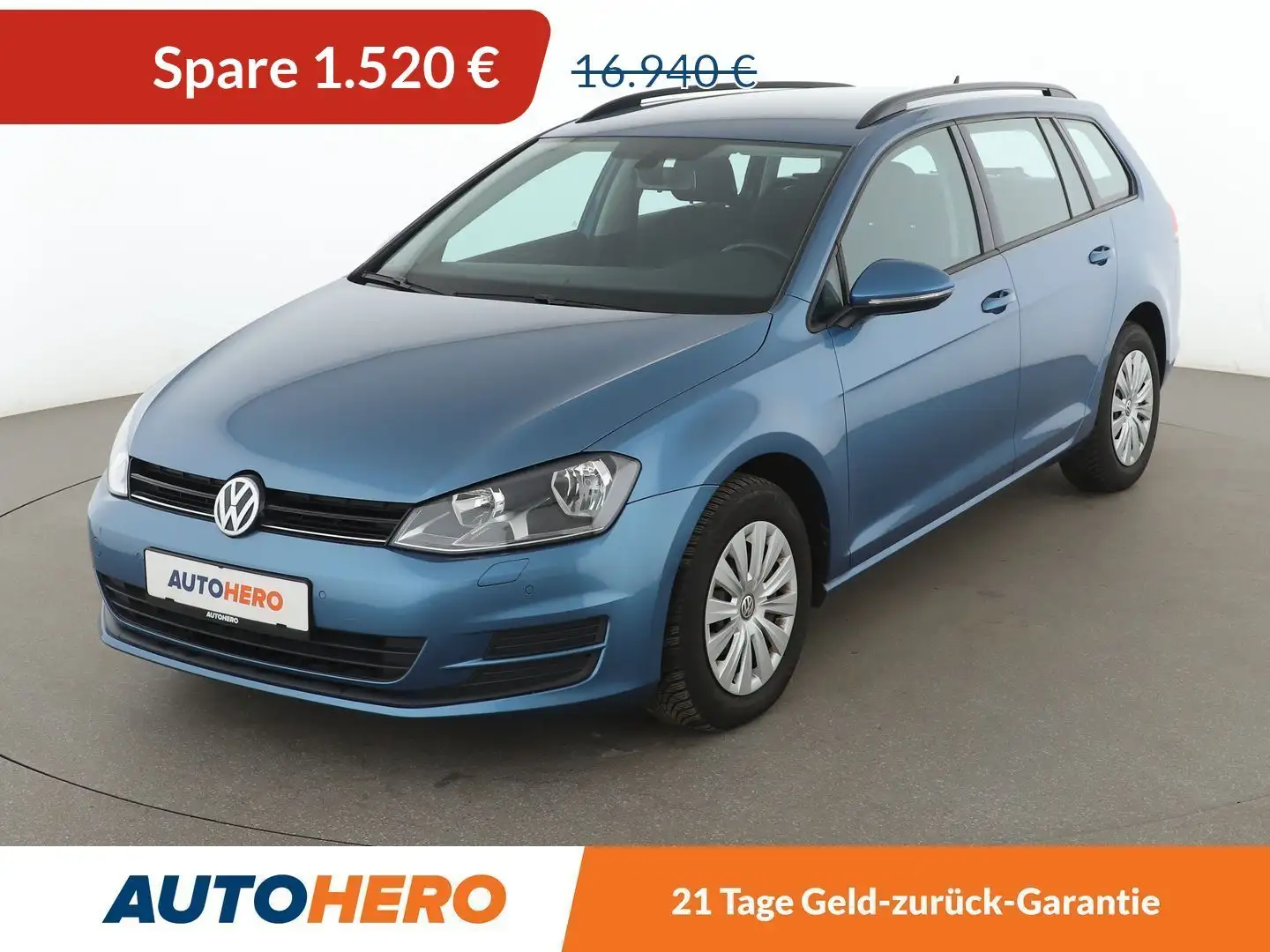 Volkswagen Golf 1.6 TDI Trendline BlueMotion Tech Aut.*NAVI*TEMPO* Blau - 1