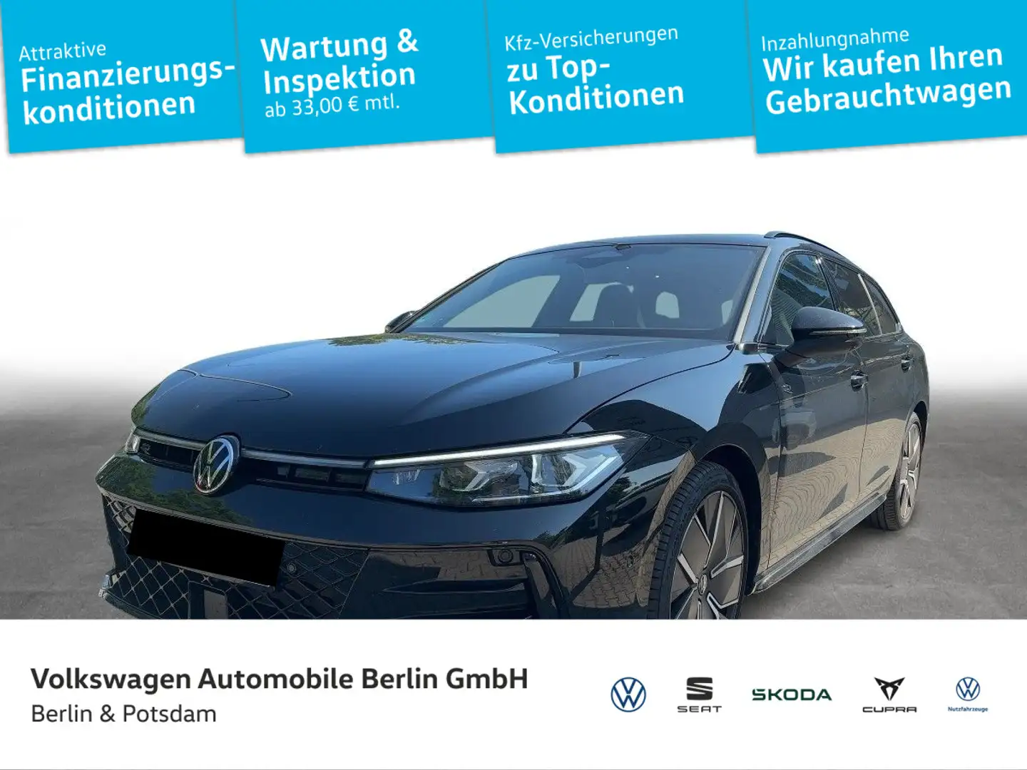 Volkswagen Passat Variant 2,0 l TDI DSG R-Line 4M Leder GSD Schwarz - 1