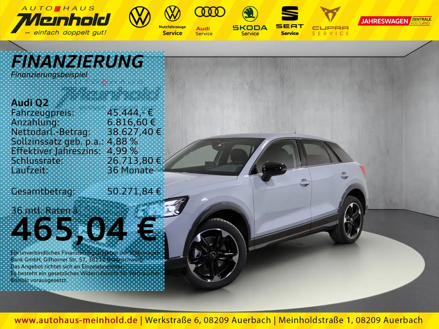 Audi Q2 Advanced 35 TDI quattro S tronic, AHK, Matrix Grau - 1