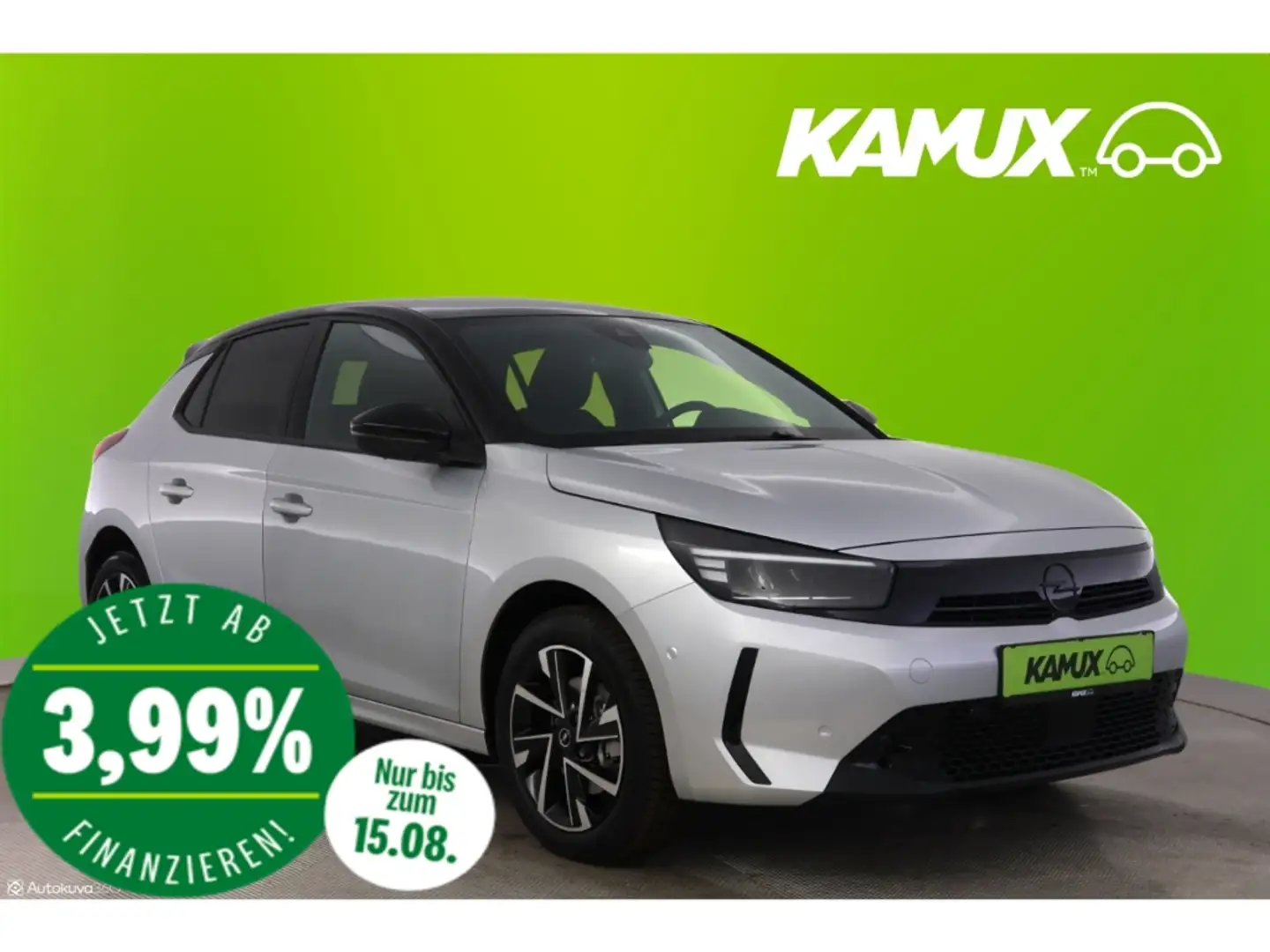 Opel Corsa F 1.2T Aut.GS+LED+NAVI+PANO+CARPLAY+TEMPO Zilver - 1