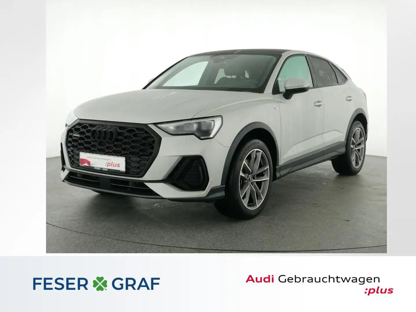 Audi Q3 Sportback 40 TFSI qu S Line Ext Pano,Leder,Navi,Sp Silber - 1
